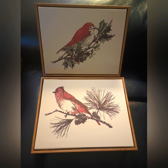 Threshold Wall Decor 8x Birds Cardinal Framed Decorative Wall Art